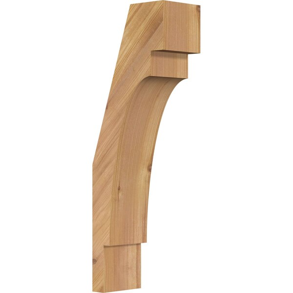 Ekena Millwork 3 1/2"W x 6"D x 18"H Merced Smooth Knee Brace, Western Red Cedar BRC04X06X18MRC00SWR - main